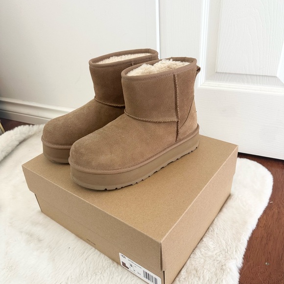 Uggs kids classic mini platform chestnut - Picture 5 of 7